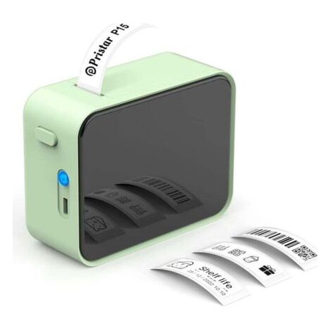 BUNTHAUS Bluetooth-Etikettendrucker, Mini-Selbstklebeetikettendrucker, App-Anbindung, für Zuhause, Büro, Schule (Grün) (1/4)