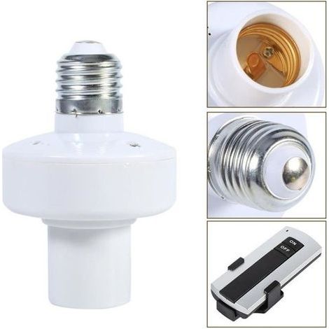 Douille de Lampe E27 - Télécommande Sans Fil - Support de Lampe - 220V - 10m de Distance de Contrôle-Ywey (1/5)