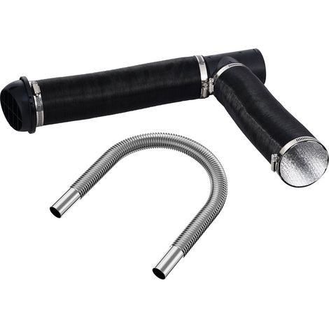 Kit de conduits pour chauffage diesel 76 mm extensible,tuyau d'échappement inox 25 mm,2 diffuseurs d'air et accessoires pour chauffages 2KW/5KW/8KW (1/5)