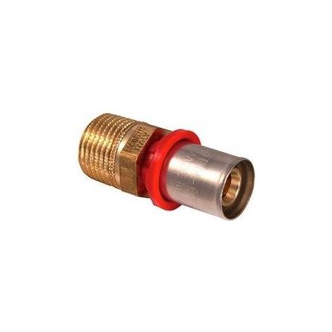 RACCORD DROIT MÂLE À PRESSER POUR MULTICOUCHE Dimension : 3/4" x 16