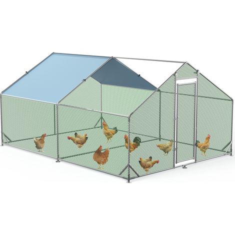 Grand poulailler walk-in en acier galvanisé - imperméable, anti-UV, sécurisé, pour volailles et lapins (1/5)
