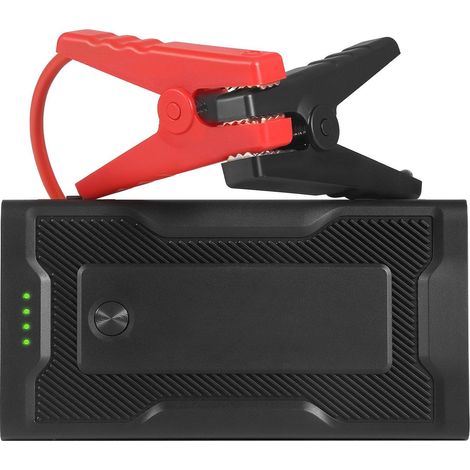 Démarreur de voiture 1000A, batterie portable 12V avec lampe LED et câbles, moteurs jusqu'à 5L essence et 3L diesel (1/5)