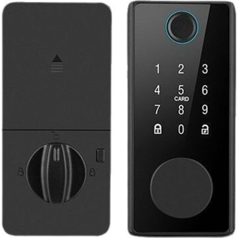 Serrure de porte électronique Tuya avec pêne dormant, serrure à empreinte digitale, entrée sans clé et télécommande