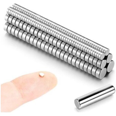 200 Mini Aimants - 100pcs 3X1mm, 50pcs 4x2mm, 50pcs 5x2mm Aimants en néodyme Aimants en Terres rares - Minuscules Aimants Minces pour Miniatures - Petits Aimants Ronds