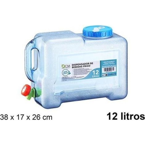 dispensador de bebidas con grifo para frigo capacidad 12 lts. 38x17x26 cms libre bda