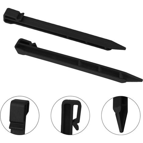 Lot de 30 piquets d'ancrage de Jardin en Plastique très résistants pour Maintenir Le Fond du Filet de Jardin (1/3)