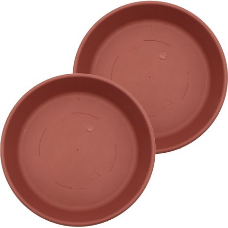 Soucoupe Plastique Pot Fleurs l l intérieur Design Traditionnel l évacuation l eau Durable élégant 53 virgule 3 cm diamètre Argile (1/5)