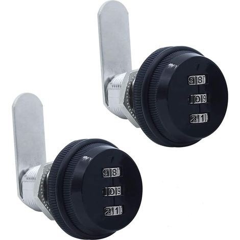 2 Pièces Serrure Codée D’armoires, Serrure à Came à Combinaison, Serrure à Combinaison de Tiroir, pour Armoire Placard Tiroir Boîte Aux Lettres(20mm) (1/5)