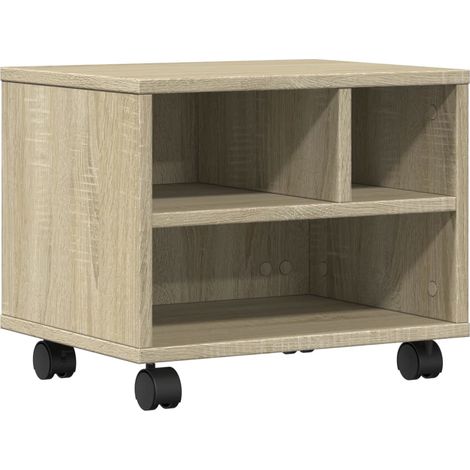 Maison Exclusive - Soporte para impresora con ruedas roble Sonoma