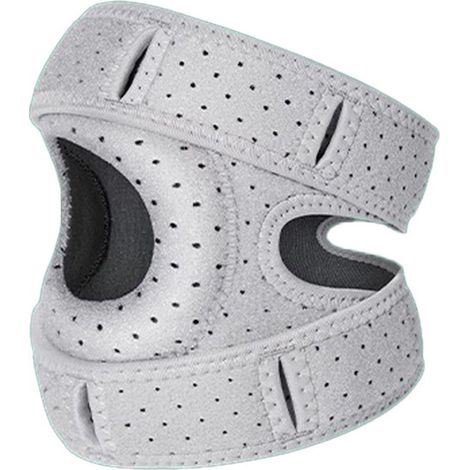Confezione da 2 fasce di supporto doppie regolabili per il tendine rotuleo per alleviare la lesione meniscale e per la corsa. (1/5)