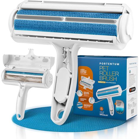1 Brosse Poils Animaux, Auto-nettoyage, Nylon Et Abs, Pour Canapé Lit Tapis Voiture (1/5)