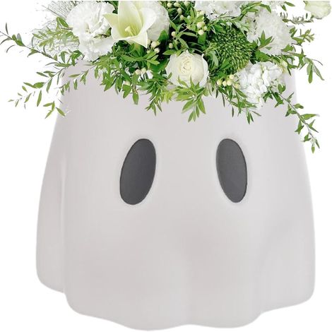 Niedliche Geistervase als Bonboniere für Halloween  Halloween-Geistereimer-Dekoration für drinnen und draußen, Büro, Schlafzimmer, Wohnzimmer, Schreibtisch, Fensterbank