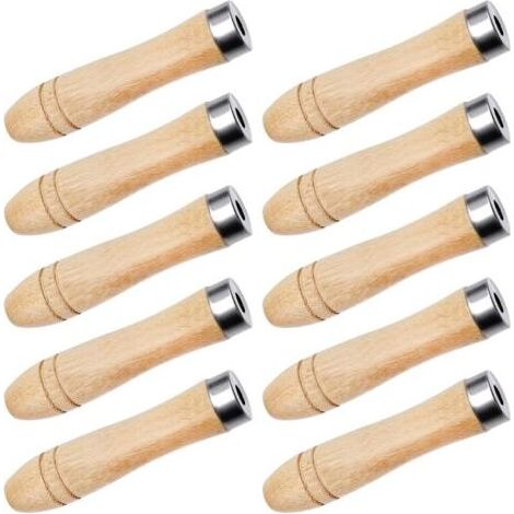 Kaelt - 10 Poignée de lime, Bois et acier, 110 mm, 6 mm, Pour outil manuel, Atelier (1/5)