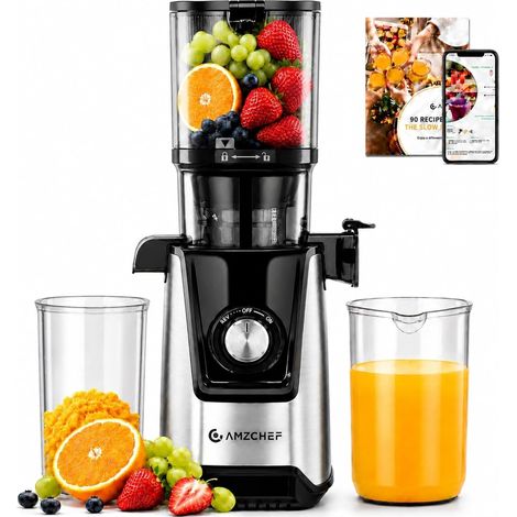 Extracteur de Jus, Centrifugeuse 120 mm, Fruits et Légumes, Inverse Jus Fruits (1/5)