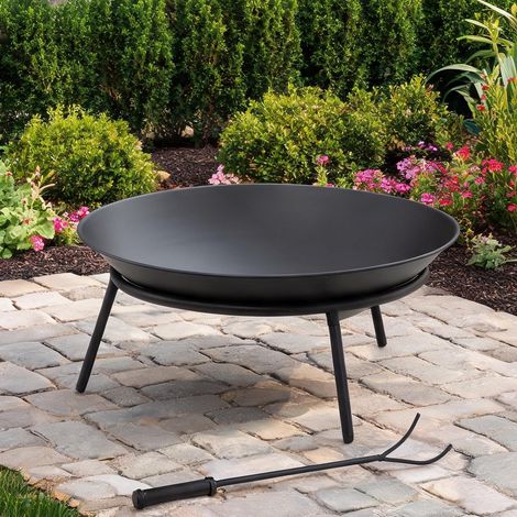Brasero preto en métal 47 x 47 x 21 cm (1/5)