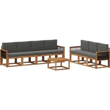 Outdoor Sofa Set with Cushion 7 pcs Natural and Anthracite vidaXL (1/5)