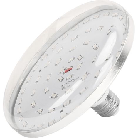 Ortviai Lampe de Croissance LED Plein Spectre 15 W E27 pour Plantes d'Intérieur, Légumes et Fleurs