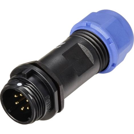 Connecteur de câble mâle, droit In Line 6 pôles 5 A 125 V/AC IP68 Weipu SP1311 / P 6 II D23461 (1/4)