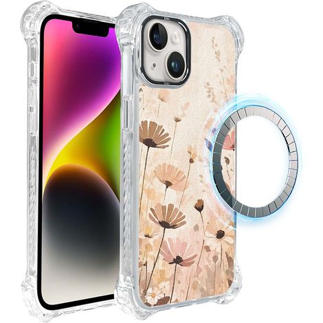 Coque ibizu DropGuard Ultra pour iPhone 14 avec MagSafe, motif bohème et prairie fleurie (1/5)