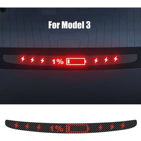 Panneau de projection des feux de freinage à montage élevé pour Tesla Model 3 (Modèle de Pile faible) (1/3)