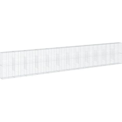 Maison Exclusive - Panier gabion avec couvercle 1200x50x200 cm fer galvanisé