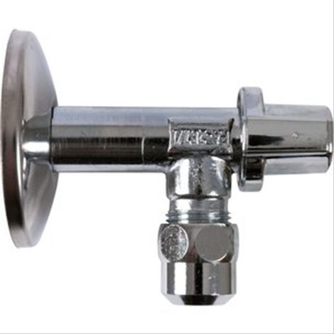 Robinet équerre à bicone M1/2 sortie cuivre 10