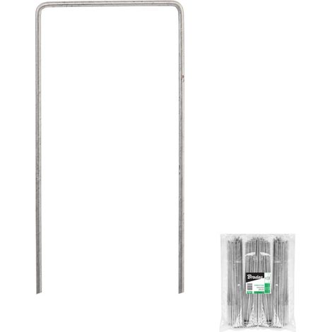 Pasador metálico para agrotextiles de 3 cm x 20 cm, 100 unidades. (1/2)
