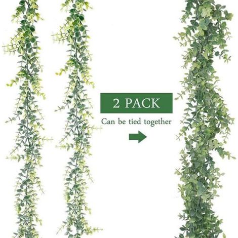 Guirlande - - Eucalyptus Artificiel - Lot de 2 - 6 pieds - Imperméable et Résistant aux UV (1/3)