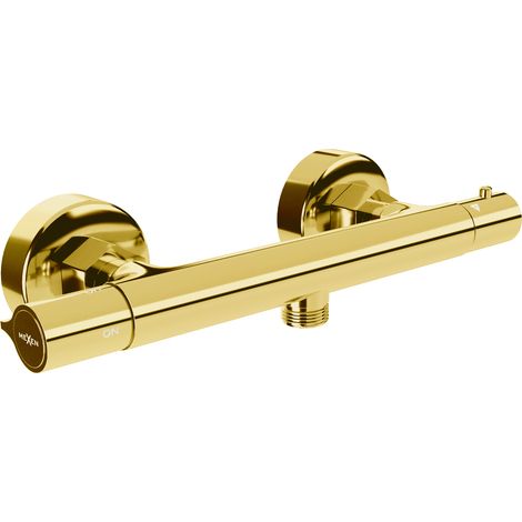 Mexen Slim Thermostat-Duschmischer, Gold - 77105-50 (1/2)