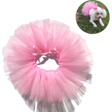 Jupe Tutu Pour Chien Chat - Costume Animal Fête Halloween Photo - Polyester Élastique Sans Réseau Abdominal - 1 Pièce (1/5)