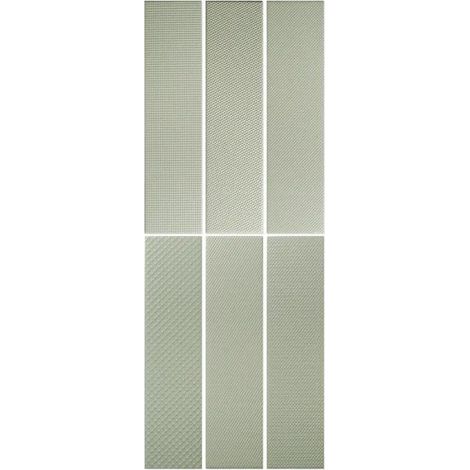 Carrelage mural faience TEXITURE - 25x6cm TEXTURE Vert -  - boîte de 0.45 m2 - Gioia Materia