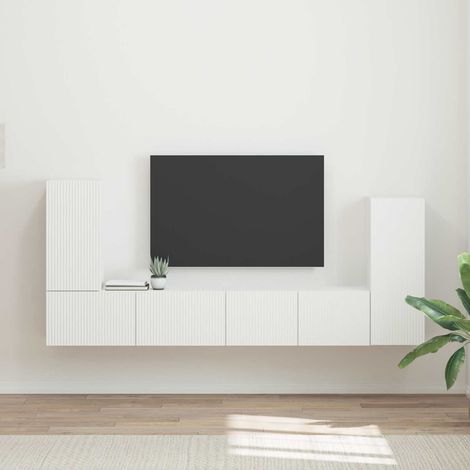TV-Schrankset 4 pcs Weiß Holzwerkstoff