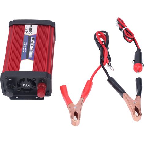 Convertisseur de courant pour voiture à onde sinusoïdale corrigée, alimentation pour véhicule, adaptateur convertisseur de charge USB, 2000 W, 24 V à 220 V (1/5)