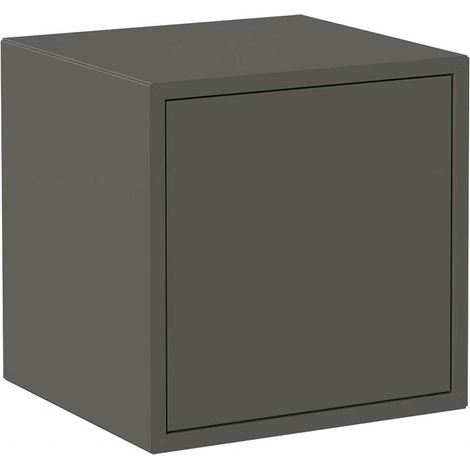 Cube mural 37,5x35x37,5 cm gris foncé avec un compartiment et une porte - Spa (1/5)