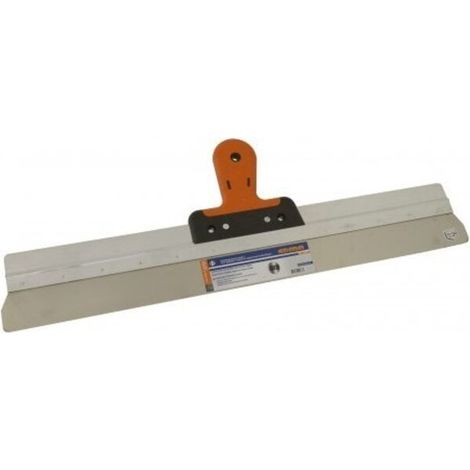 Couteau à enduire 600 mm – Lame en acier inoxydable – Renfort aluminium rigide – Manche bi-matière ergonomique