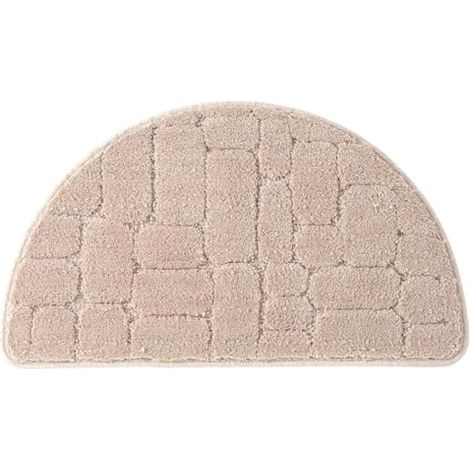 Tapis Demi-Cercle en Fibres Ultrafines Absorbant pour Salle Bain (1/5)