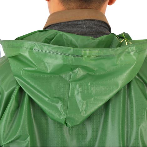 Combinaison de Pluie Imperméable épaisse, Manteau Fendu, Pantalon, Fermeture à Boutons, Poignets Froncés pour les Activités de Plein Air, PVC Oxford