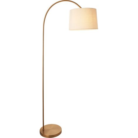 Lampadaire moderne laiton abat-jour réglable E27 Carlson Endon (1/5)