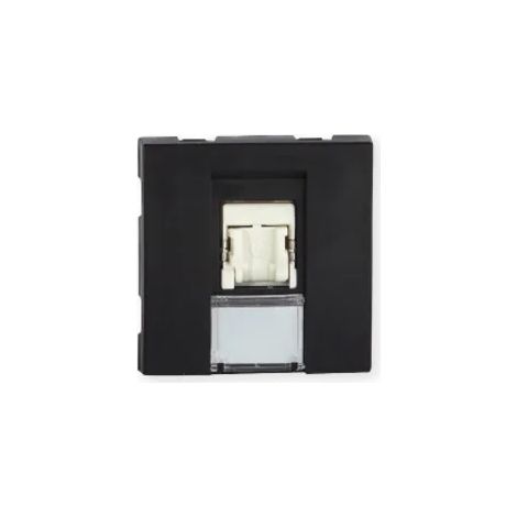 Prise TerCia RJ45 Catégorie 6 FTP 2 modules noire IBOCCO B45042 (1/2)