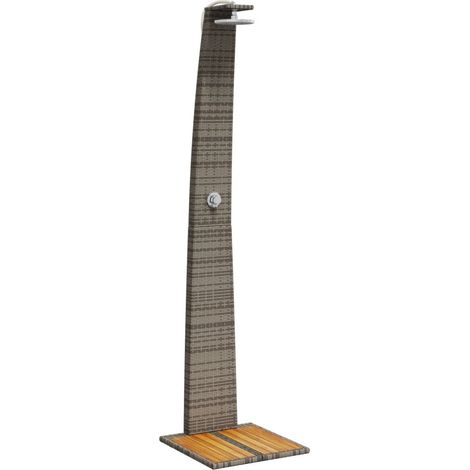 Maison Exclusive - Gartendusche Grau 55x60x224 cm Poly Rattan und