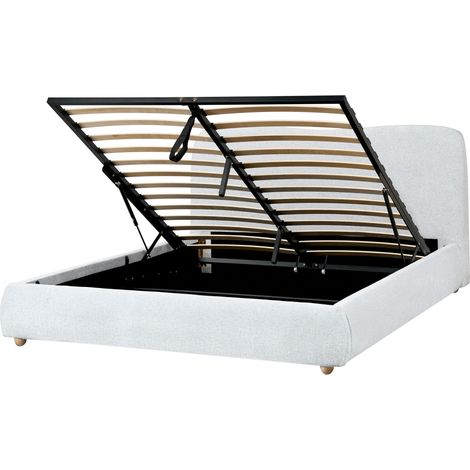 Letto minimalista con contenitore 160 x 200 cm Moderno Beige Chiaro Blagnac