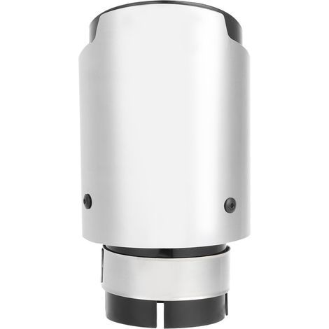 Embout de Sortie d'Échappement Noir Argenté en Acier Inoxydable Universel pour Automobile (1/5)