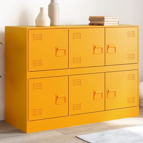 Sideboard Senfgelb 99x39x73 cm Stahl