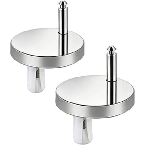 (2PCS) Charnières de siège de toilette à fixation supérieure, kit de montage avec vis de dégagement rapide de rechange, adaptées aux accessoires de meubles de salle de bain et de toilettes. (1/5)