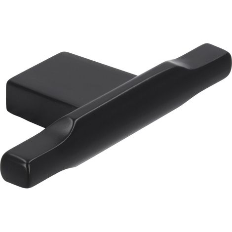 Siro Möbelknopf Baton Breite 70mm - Möbelgriff mit gutem Griffkomfort, Zinkdruckguss schwarz matt (1/4)
