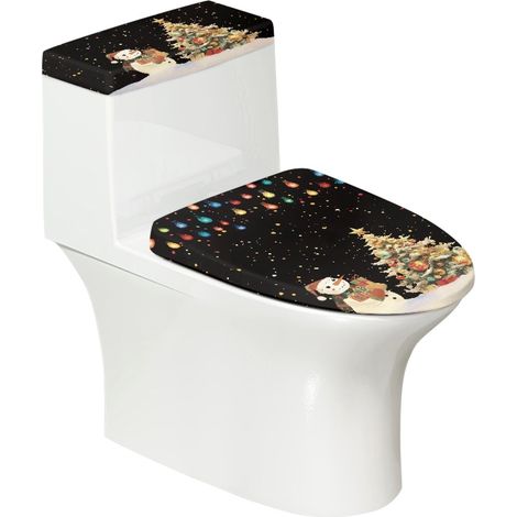 Housse De Siège De Toilette - Housse De Réservoir De Toilette - Décoration De Salle De Bains Pour Noël - Lot De 2 Pièces (1/5)