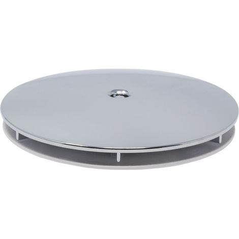 Dôme en ABS chromé pour bonde évacuation bonde de douche extra-plate, chromé ABS, extra-plat, installation facile, chromé, Wirquin 30719719, Chromé