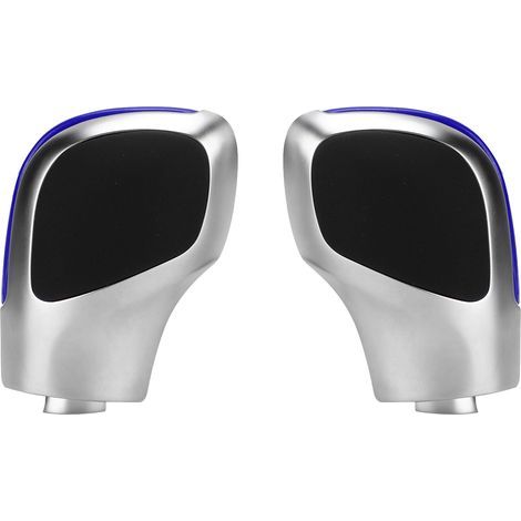 SPYMINNPOO Diseño lujoso, acabado liso, cubierta lateral embellecedora de la palanca de cambios del coche de ajuste universal para B6 B7, con caja de cambios, para el botón (B (azul)). (1/5)