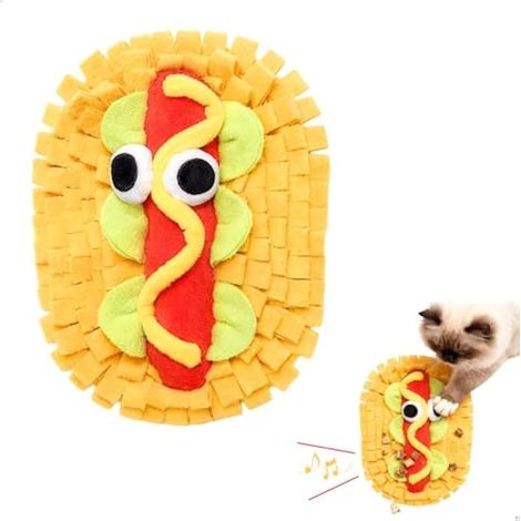 Tapis olfactif pour chien, en polaire lavable, jeux interactifs, antidérapant pour chiens de petite et moyenne taille, stimulation cognitive (1/5)