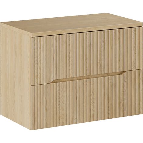 Meuble sous-vasque 80cm plan de toilette Isaline Bois